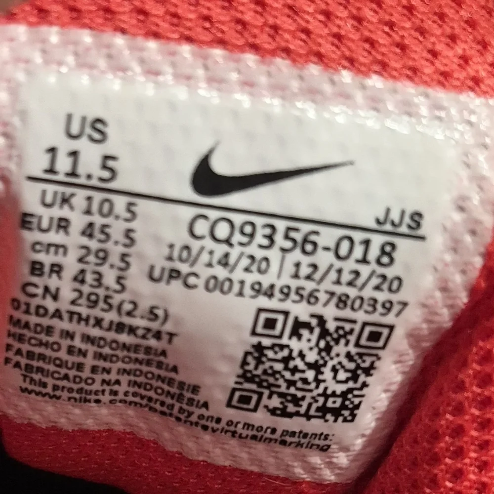 Nike Gray and Red Athletic Shoes